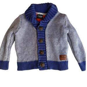 Ted Baker Kids Cotton Shawl Neck Cardigan Sweater